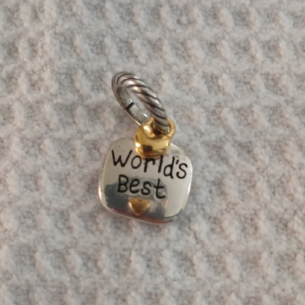 Pandora Silver and Gold World's Best Charm